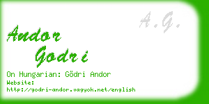 andor godri business card