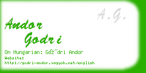 andor godri business card